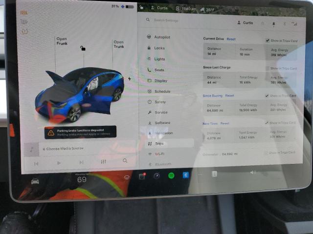 Foto 9 de la subasta – 2021 TESLA MODEL Y con VIN 5YJYGDEE8MF304890