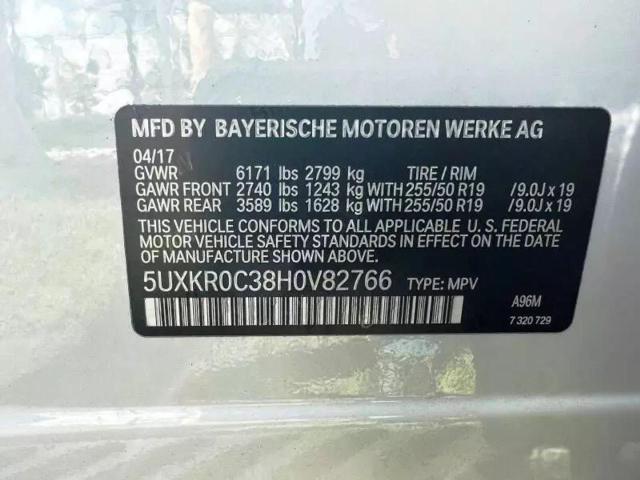 Photo 10 from auction – 2017 BMW X5 XDRIVE3 with VIN 5UXKR0C38H0V82766