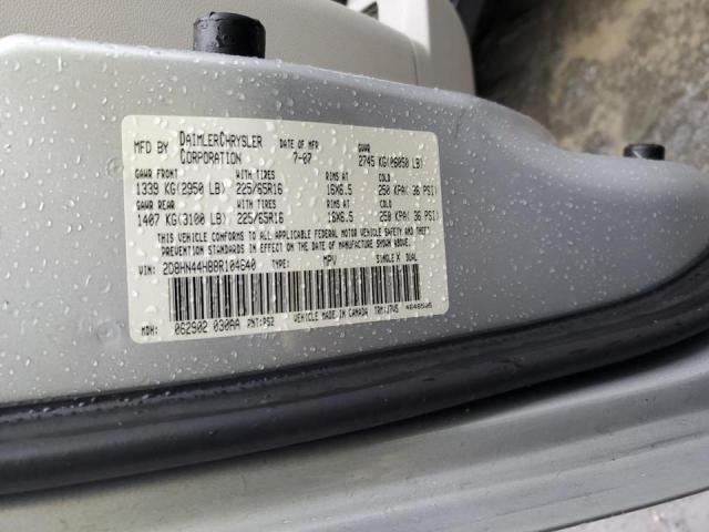 Photo 14 from auction – 2008 DODGE GRAND CARA with VIN 2D8HN44H88R104640