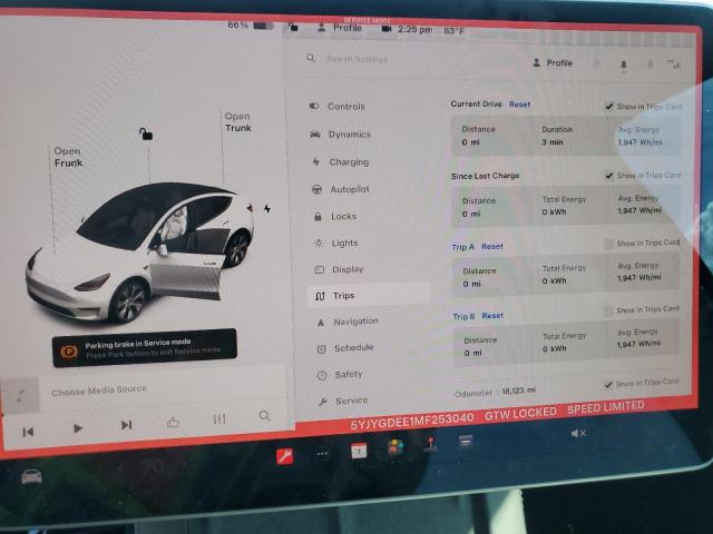 Снимка 9 от търг – 2021 TESLA MODEL Y с VIN 5YJYGDEE1MF253040