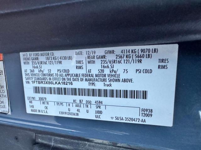 Photo 10 from auction – 2020 FORD TRANSIT T- with VIN 1FTBR3X86LKA18216