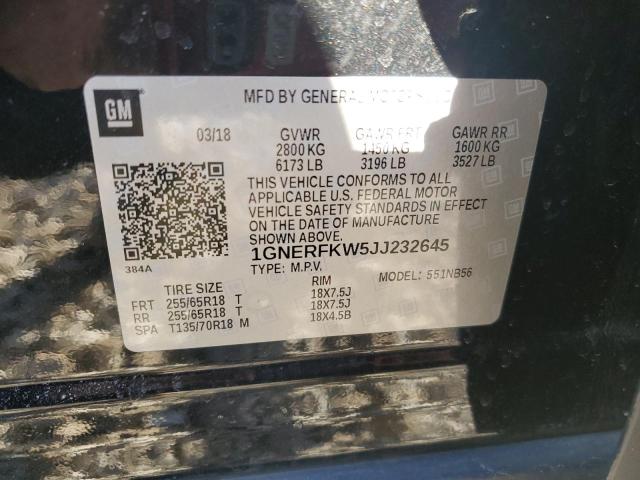 Photo 14 from auction – 2018 CHEVROLET TRAVERSE L with VIN 1GNERFKW5JJ232645