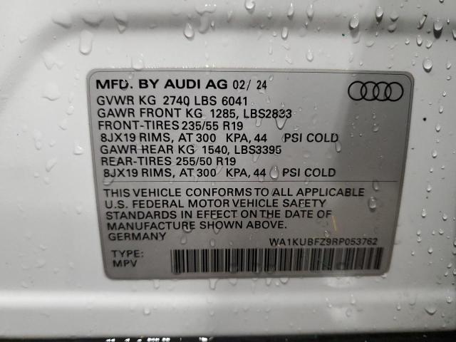 Photo 14 from auction – 2024 AUDI Q4 E-TRON with VIN WA1KUBFZ9RP053762