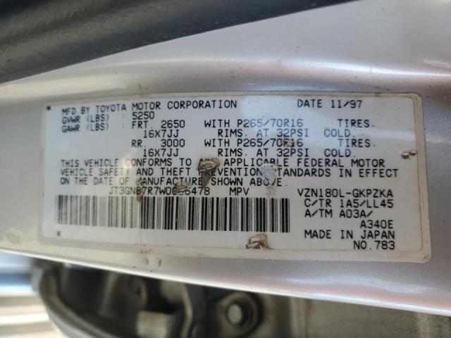 Photo 14 from auction – 1998 TOYOTA 4RUNNER LI with VIN JT3GN87R7W0066478