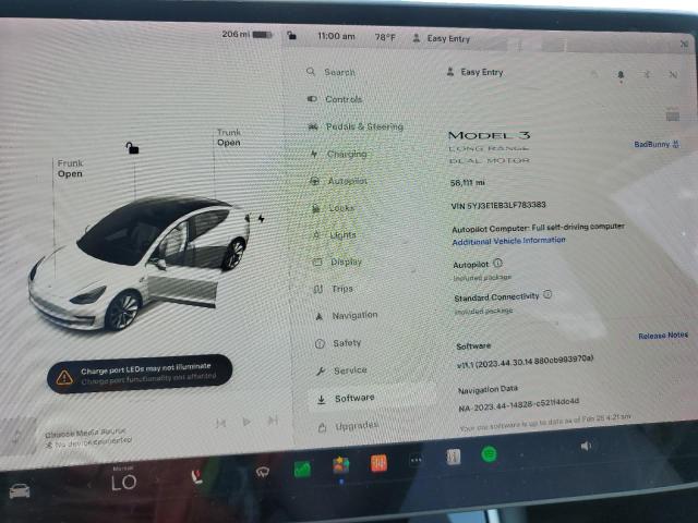 Photo 9 from auction – 2020 TESLA MODEL 3 with VIN 5YJ3E1EB3LF783383