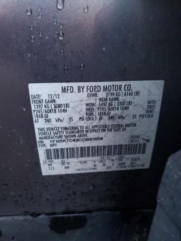 Photo 14 from auction – 2013 FORD EXPLORER X with VIN 1FM5K7D89DGB93668