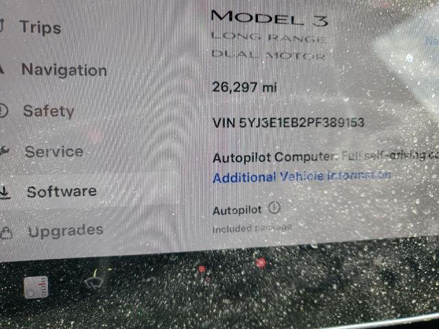 Photo 9 from auction – 2023 TESLA MODEL 3 with VIN 5YJ3E1EB2PF389153