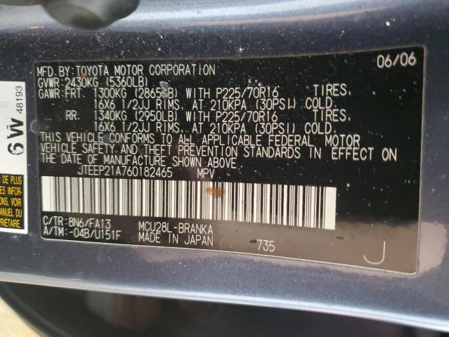 Photo 14 from auction – 2006 TOYOTA HIGHLANDER with VIN JTEEP21A760182465
