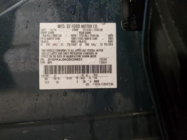 Photo 14 from auction – 2016 FORD EDGE SEL with VIN 2FMPK4J99GBC09853