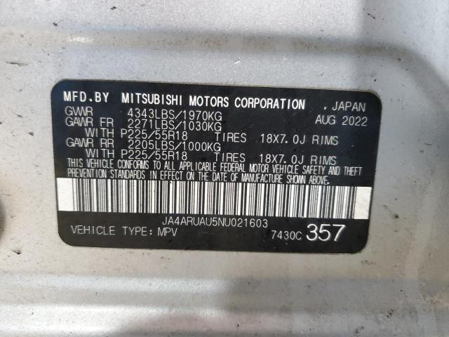 Photo 14 from auction – 2022 MITSUBISHI OUTLANDER with VIN JA4ARUAU5NU021603