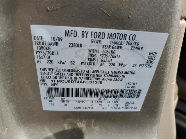 Foto 14 de la subasta – 2010 FORD ESCAPE XLT con VIN 1FMCU9D74AKB01346