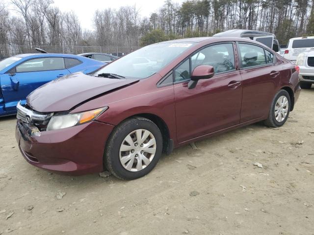 HONDA CIVIC LX 2012 with VIN 2HGFB2F52CH511875 - Photo from auction