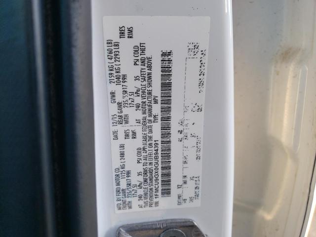 Photo 14 from auction – 2016 FORD ESCAPE SE with VIN 1FMCU9GX0GUB94391