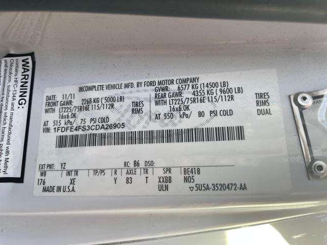 Photo 10 from auction – 2012 FORD ECONOLINE with VIN 1FDFE4FS3CDA26905