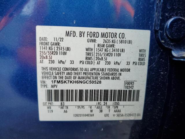 Photo 14 from auction – 2022 FORD EXPLORER S with VIN 1FMSK7KH6NGC50528