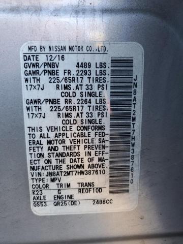 Photo 14 from auction – 2017 NISSAN ROGUE S with VIN JN8AT2MT7HW387610
