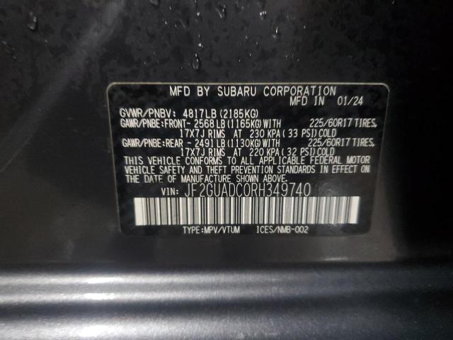 Zdjęcie 14 z aukcji – 2024 SUBARU CROSSTREK z VIN JF2GUADC0RH349740