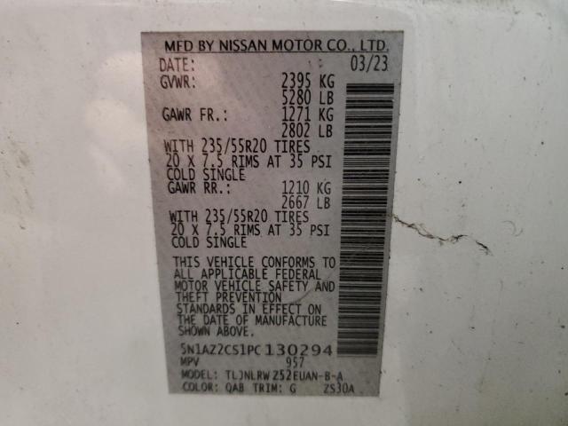 Photo 14 from auction – 2023 NISSAN MURANO SL with VIN 5N1AZ2CS1PC130294