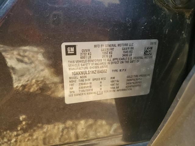 Photo 14 from auction – 2017 GMC ACADIA SLT with VIN 1GKKNULS1HZ164562