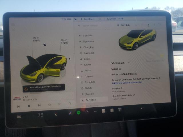 Photo 9 from auction – 2023 TESLA MODEL 3 with VIN 5YJ3E1EA3PF436276