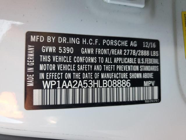 Photo 14 from auction – 2017 PORSCHE MACAN with VIN WP1AA2A53HLB08886
