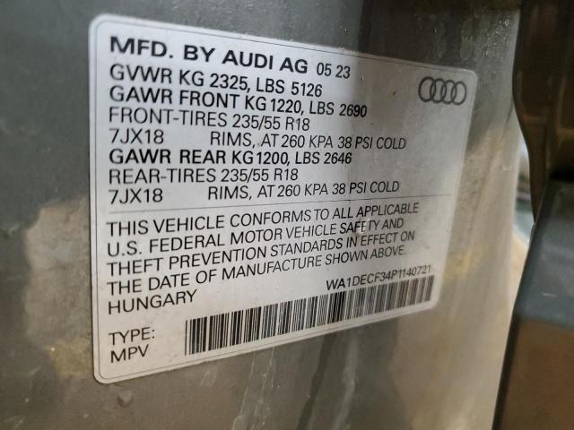 Photo 14 from auction – 2023 AUDI Q3 PREMIUM with VIN WA1DECF34P1140721