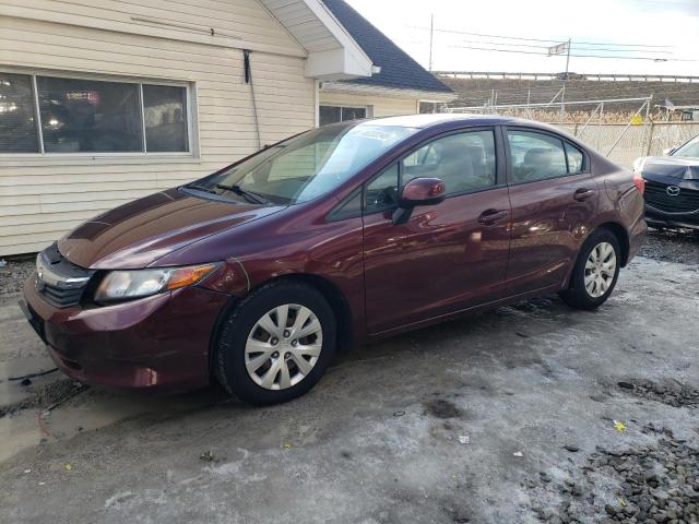 HONDA CIVIC LX 2012 with VIN 19XFB2F59CE025171 - Photo from auction