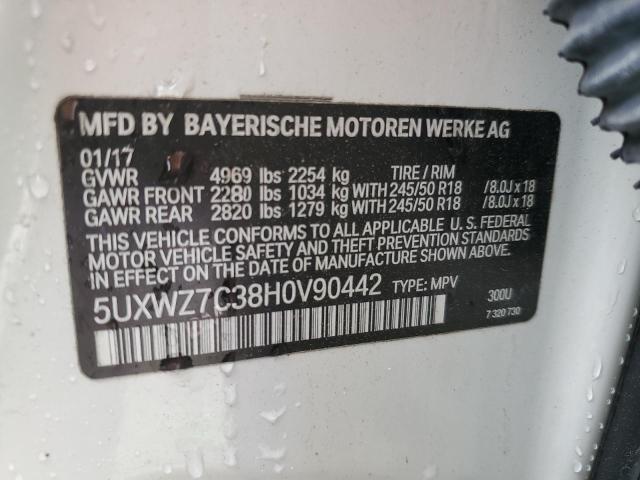 Photo 14 from auction – 2017 BMW X3 SDRIVE2 with VIN 5UXWZ7C38H0V90442