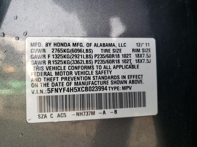 Photo 14 from auction – 2012 HONDA PILOT EXL with VIN 5FNYF4H5XCB023994