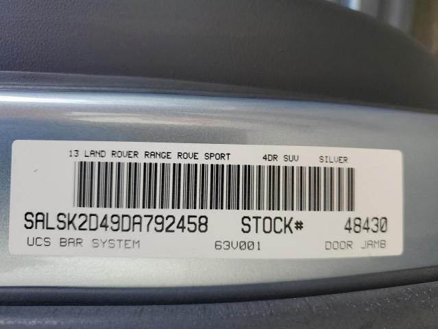 Photo 14 from auction – 2013 LAND ROVER RANGE ROVE with VIN SALSK2D49DA792458