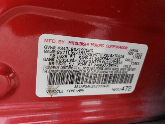 Photo 14 from auction – 2011 MITSUBISHI OUTLANDER with VIN JA4AP3AU2BZ006426