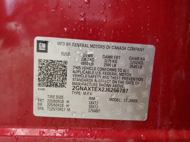 Photo 14 from auction – 2018 CHEVROLET EQUINOX LT with VIN 2GNAXTEX2J6266787