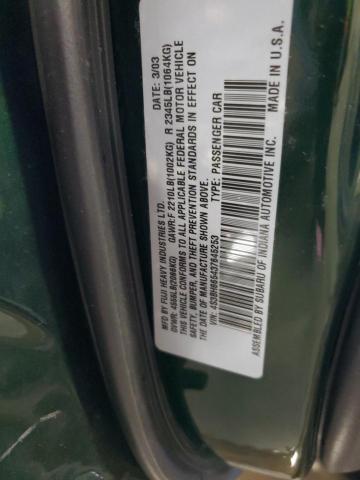 Photo 14 from auction – 2003 SUBARU LEGACY OUT with VIN 4S3BH665437645253