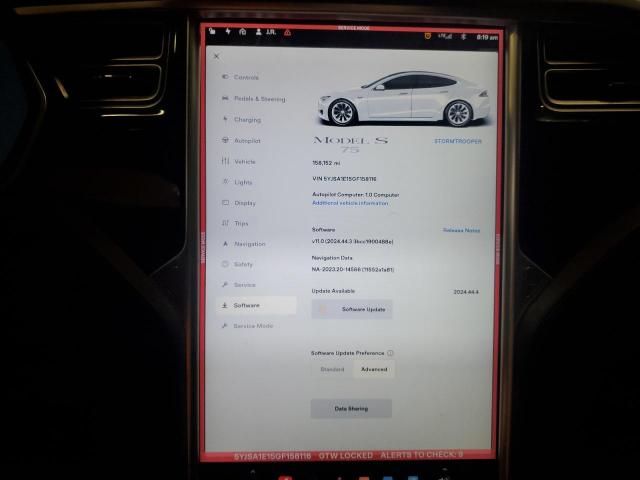 Photo 9 from auction – 2016 TESLA MODEL S with VIN 5YJSA1E15GF158116