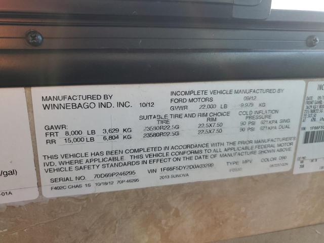 Photo 10 from auction – 2013 FORD F53 with VIN 1F66F5DY2D0A03299