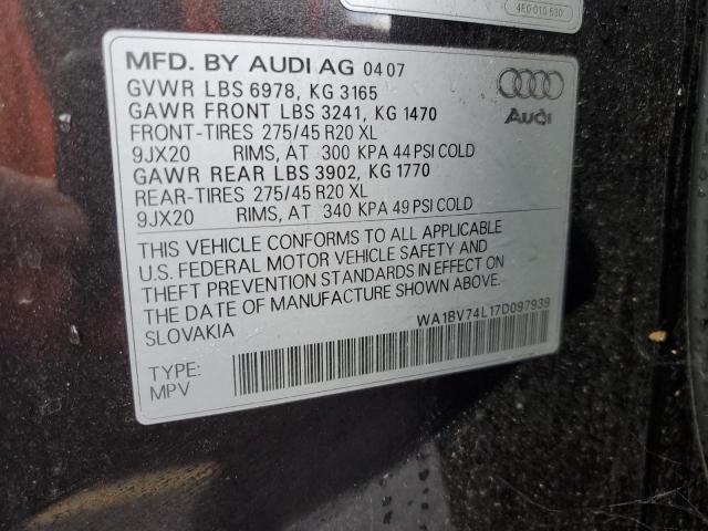 Photo 14 from auction – 2007 AUDI Q7 4.2 QUA with VIN WA1BV74L17D097939