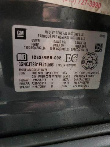 Photo 14 from auction – 2015 CHEVROLET TRAX LTZ with VIN 3GNCJTSB1FL219563