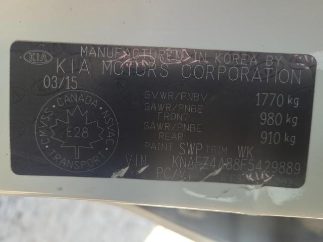 Photo 10 from auction – 2015 KIA FORTE EX with VIN KNAFZ4A88F5429889