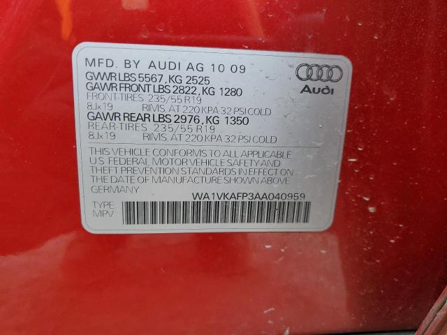 Photo 14 from auction – 2010 AUDI Q5 PRESTIG with VIN WA1VKAFP3AA040959