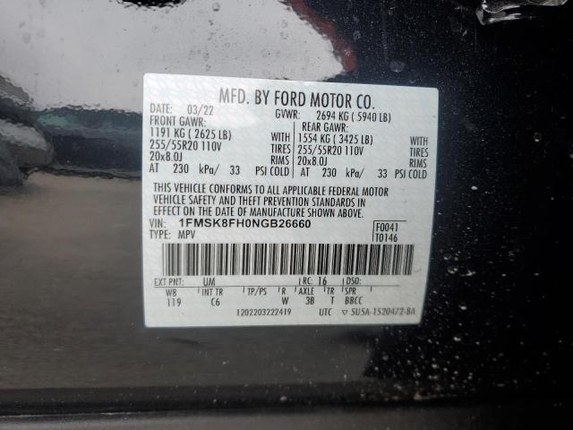 صورة رقم 14 من المزاد - 2022 FORD EXPLORER L مع VIN 1FMSK8FH0NGB26660