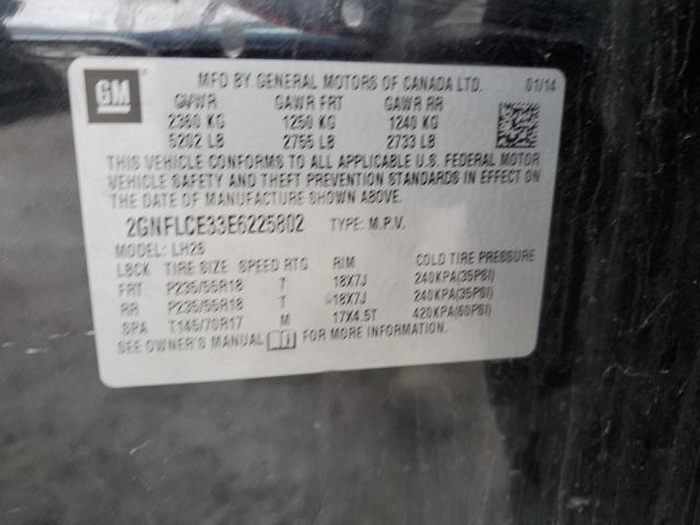 Photo 14 from auction – 2014 CHEVROLET EQUINOX LT with VIN 2GNFLCE33E6225802