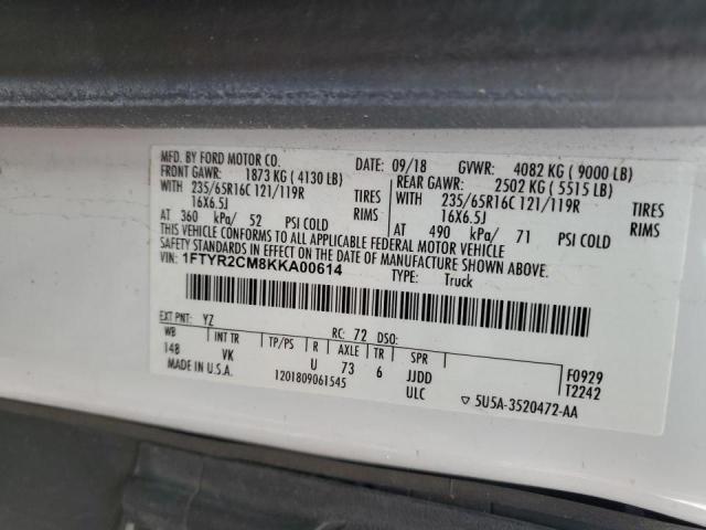 Photo 14 from auction – 2019 FORD TRANSIT T- with VIN 1FTYR2CM8KKA00614