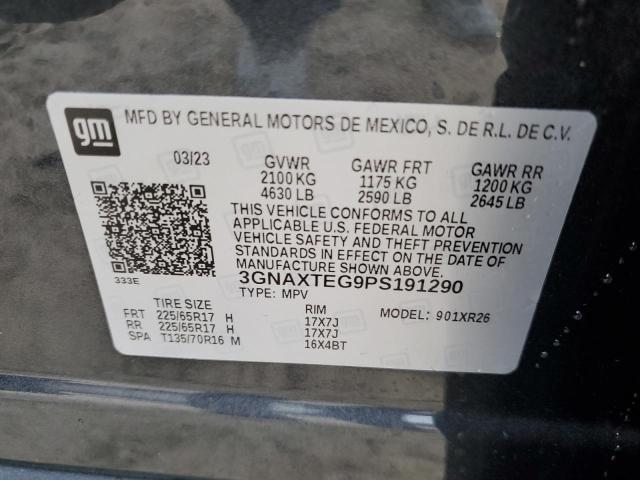Photo 14 from auction – 2023 CHEVROLET EQUINOX LT with VIN 3GNAXTEG9PS191290