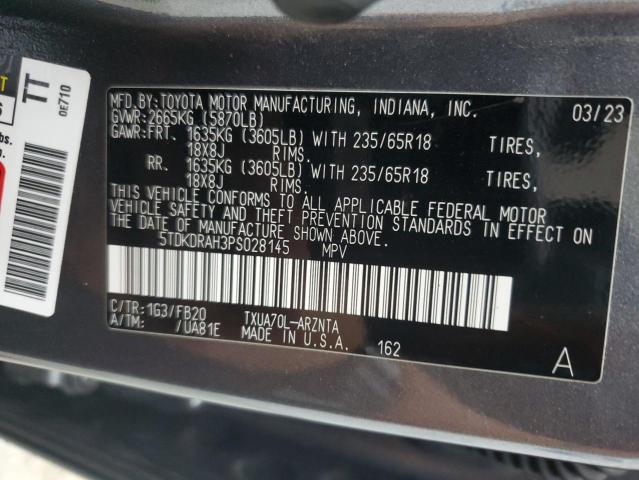 Photo 14 from auction – 2023 TOYOTA HIGHLANDER with VIN 5TDKDRAH3PS028145
