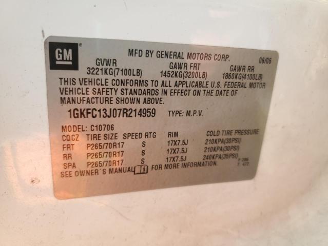 Photo 14 from auction – 2007 GMC YUKON with VIN 1GKFC13J07R214959