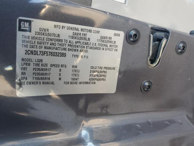 Photo 14 from auction – 2007 CHEVROLET EQUINOX LT with VIN 2CNDL73F576032389