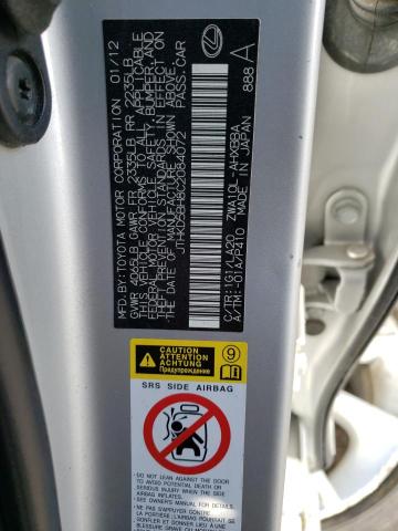 Photo 14 from auction – 2012 LEXUS CT 200 with VIN JTHKD5BH8C2084072