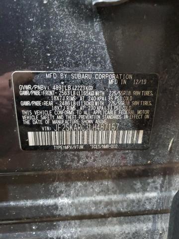 Photo 14 from auction – 2020 SUBARU FORESTER S with VIN JF2SKARC3LH487157