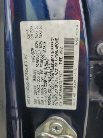 Photo 14 from auction – 2016 ACURA RDX TECHNO with VIN 5J8TB3H5XGL018170