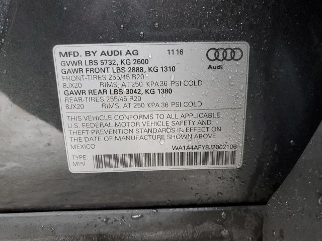 Photo 14 from auction – 2018 AUDI SQ5 PREMIU with VIN WA1A4AFY8J2002106